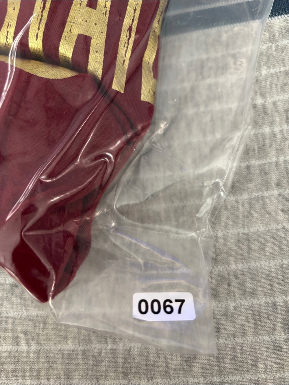 Florida State Noles Distressed Long Sleeve Tee - Garnet & Gold [067] - Picture 5 of 5